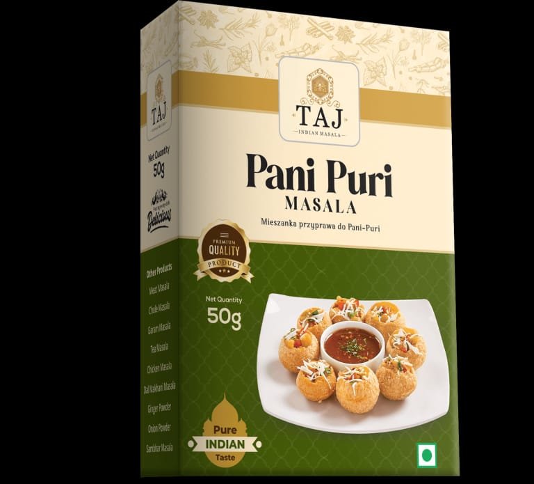 TAJ INDIAN PANI PURI MASALA 50GM BOX