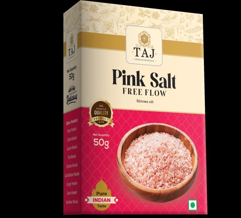 TAJ INDIAN PINK SALT FREE FLOW 50GM BOX
