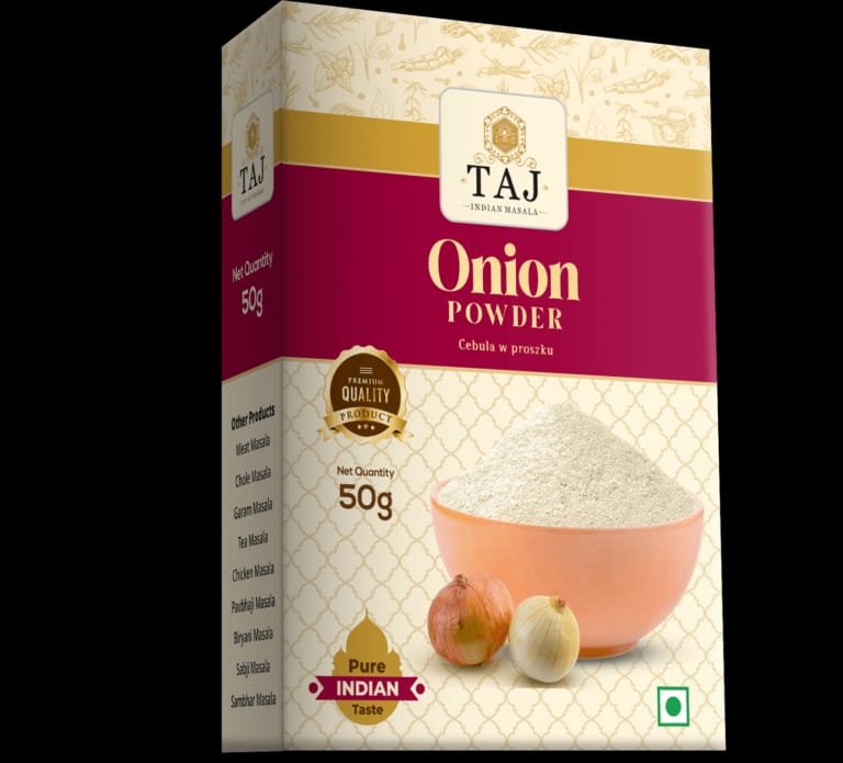 TAJ INDIAN ONION POWDER 50GM BOX