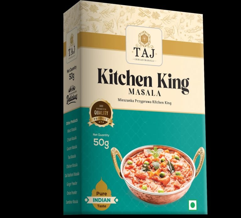 TAJ INDIAN KITCHEN KING MASALA 50GM BOX